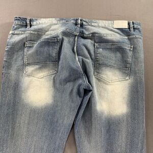 Southpole Jeans Mens 52x35 Blue Stretch Denim Baggy Relaxed Faded Distressed Y2K